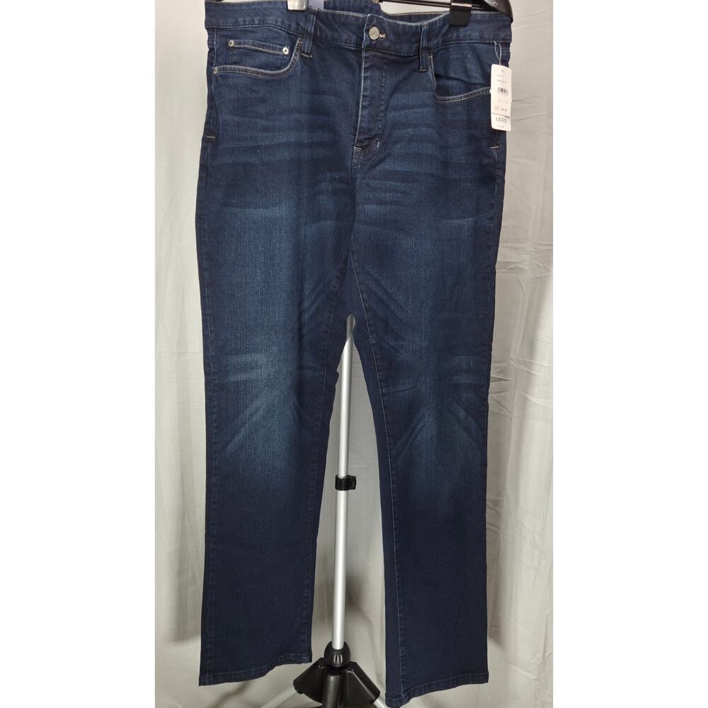 IZOD Men’s Jeans 38x32 Slim Straight Fit Dark Wash Comfort Stretch NWT